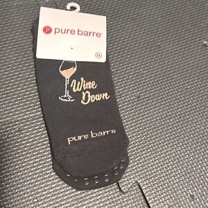 Pure Barre Socks-size Medium -Wine Down -NEW